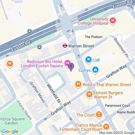  Locatie van Radisson Blu Edwardian Grafton