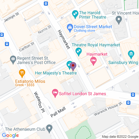  Locatie van Her Majesty's Theatre (His Majesty's Theatre)