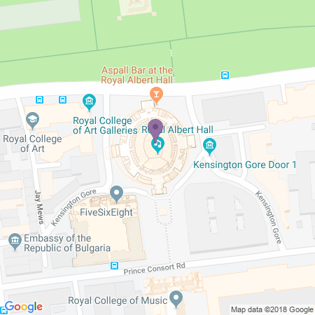  Locatie van Royal Albert Hall