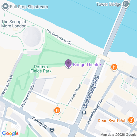  Locatie van The Bridge Theatre