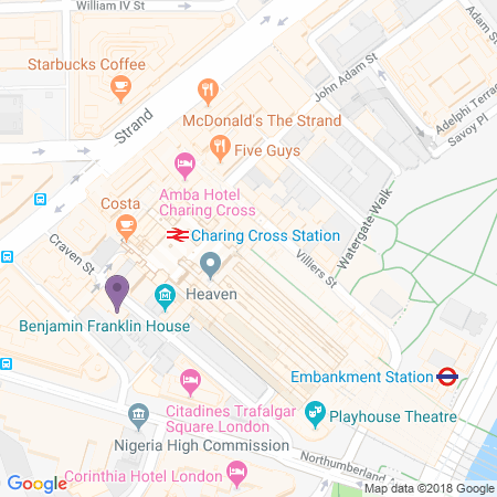  Locatie van Charing Cross Theatre