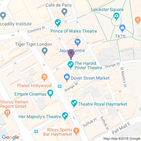  Locatie van Harold Pinter Theatre
