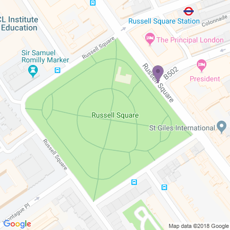  Locatie van The Spiegeltent - Russell Square