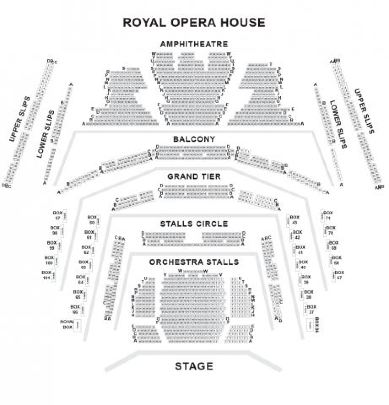 Royal Opera House Zaalplan